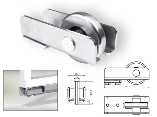 RUN S - náběh s kladkou pro posuvnou samonosnou bránu